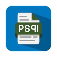 Psql file type document database flat icons.format, extension, symbol icon. Can be used for websites, UI and mobile apps. vector