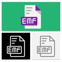 Emf document file format with flat style. file format flat icons perfect for digital presentations. Can be used for websites, UI and interfaces. vector