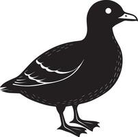 a black and white drawing of a bird vector