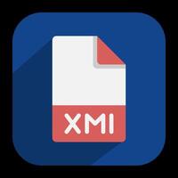 Xml document files flat icons. icon symbol format. with a blue background. illustration. vector