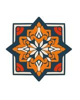 the ornamental square tile geometric texture design vector