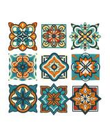 the set of a ornamental texture design vector