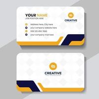 Professional orange business card design or Simple and Clean yellow and white business card vector