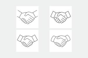Handshake icon as a concept of friendship and trust or the business partnership vector