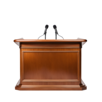 Lectern with Microphones isolated on transparent background png