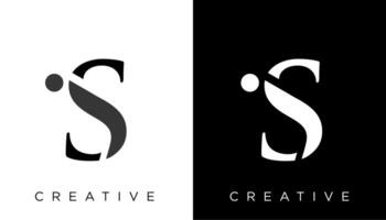 JS, SJ initial letters monogram mark logo icon template vector