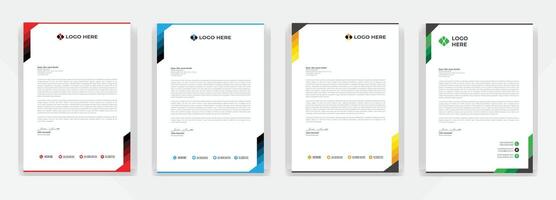 Clean corporate letterhead template design, Modern letterheads design template, Professional company letterheads template for business and project. vector