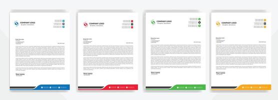 Modern corporate letterhead template design. Creative and Professional business letterhead design template. Letterhead template in flat style vector