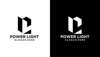 LP PL abstract monogram logo template vector