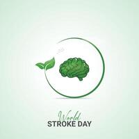 World Stroke Day Illustration creative design for social media ads vector