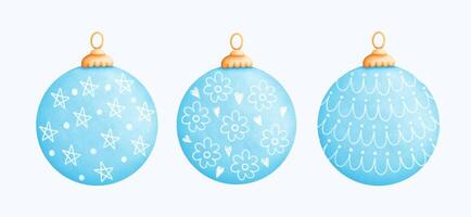 Cute and Colorful Christmas Ball Illustrations for Holiday Decor vector