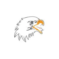 eagle head simple and unique logo design idea vector