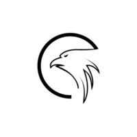 eagle head logo design with creative and simple concept vector