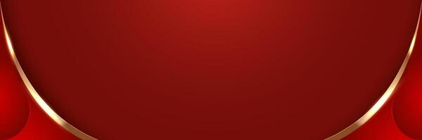 luxury red background decoration with beautiful golden lines. abstract elegant red backdrop. vector