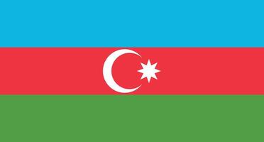 National Flag of Azerbaijan flat design vector