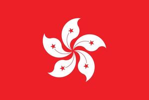 National flag of Hong Kong , Flag of Hong Kong design vector