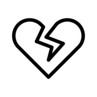 Broken Heart Icon Symbol Design Illustration vector