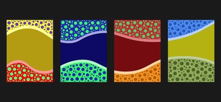 fluid abstract background set frame of geometric shapes with dots. for poster,banner,flyer, presentations, business vector