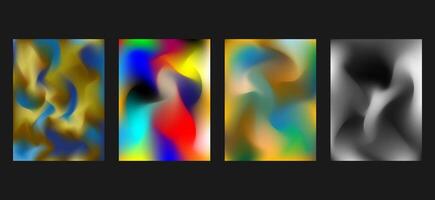 Color mix. Modern blurred texture. Fluid gradient mesh. Abstract wavy background. Liquid vibrant color flow. Template for posters, ad banners, brochures, flyers, covers, websites. vector