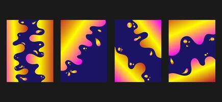Colorful abstract background with gradient color. Template banner design with liquid shape vector