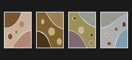 Set of abstract backgrounds with various hand drawn dynamic shapes for creative graphic design. Neutrals illustration vector