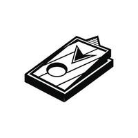 corn hole illustration, logo, isolated on white background style vector
