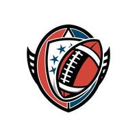 American Football Silhouette Clash illustration isolated on white background vector