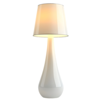 Table lamp with light bulb isolated on transparent background png