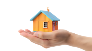 Hand Holding Small House isolated on transparent background png