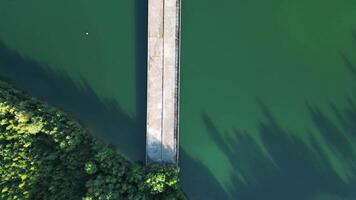 Aerial top down view of unfinished highway bridge in Czechia august 2024 video