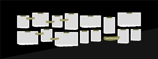 photo frames set with text space vector