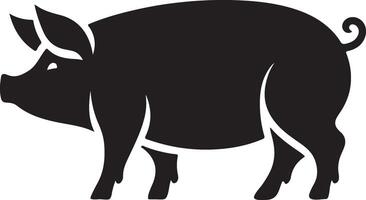 Pig silhouette for animation project vector