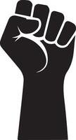 High Resolution Strong Raised Fist Silhouette Images vector