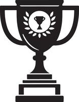 Elegant Trophy Cup Silhouettes for Graphic Design vector