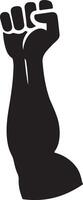 Professional Strong Raised Fist Silhouettes for Projects vector