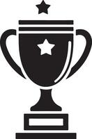 Simple Trophy Cup Silhouette Images for Websites vector