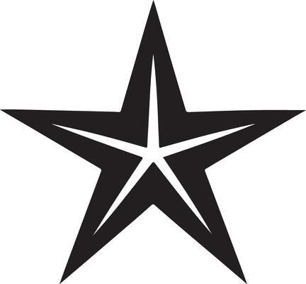 Modern Star Silhouette Image for Creative Use