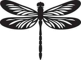 The Best Dragonfly Silhouette Image With White Background vector