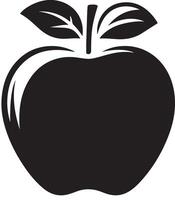 Top 50 Apple Silhouette Images You Must See vector
