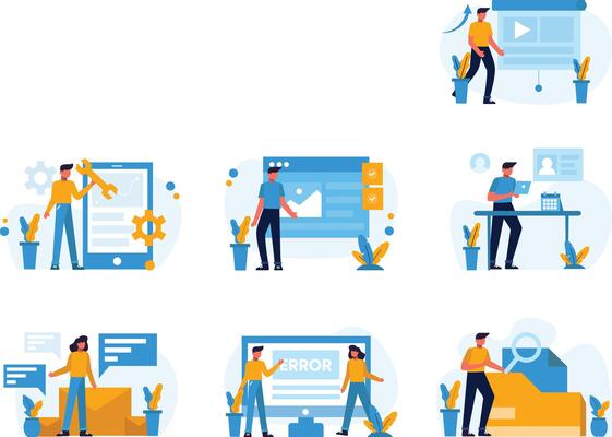 Illustration Set for Landing Page