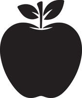 Apple Silhouette Design for Cricut vector