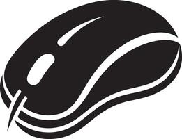 Wired computer mouse silhouette icon. . vector