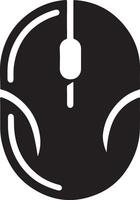 Computer mouse symbol silhouette icon vector