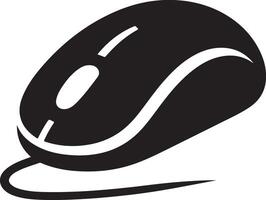 Wired computer mouse silhouette icon. . vector
