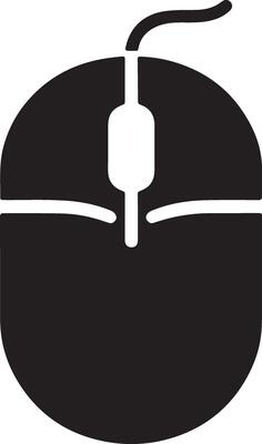Silhouette Mouse Computer Device Office Stock