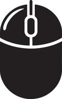 Computer Mouse Silhouette Icon. Wireless Technology Computer Equipment vector
