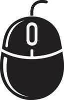 Silhouette of a computer mouse vector
