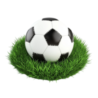 Soccer Ball on Grass Transparent Background. png