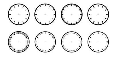 Clock face template isolated. Timer or Stopwatch. Blank Measuring Circle Scale Illustration vector