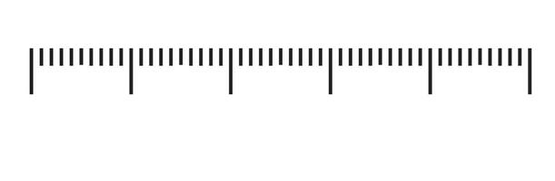 Measuring scale black lines isolated. Measuring tool template. Measure instrument isolated lines. Ruler icon symbol vector